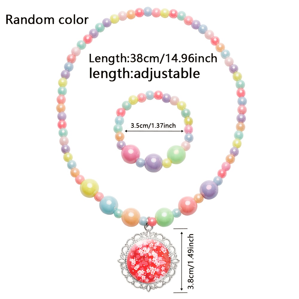 2pcs Women's Japanese-style Pattern Necklace and Bracelet Set
